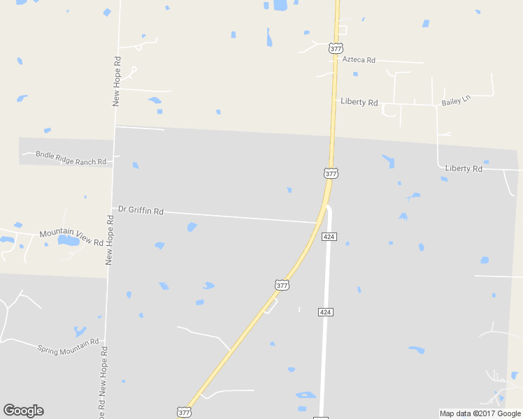 map of restaurants, bars, coffee shops, grocery stores, and more near 3800 Doctor Griffin Road in Aubrey