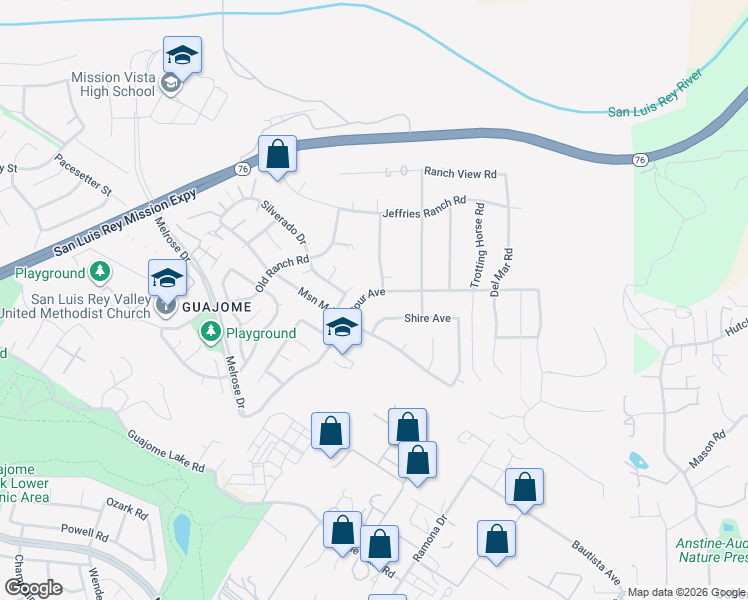 map of restaurants, bars, coffee shops, grocery stores, and more near 5761 Spur Avenue in Oceanside