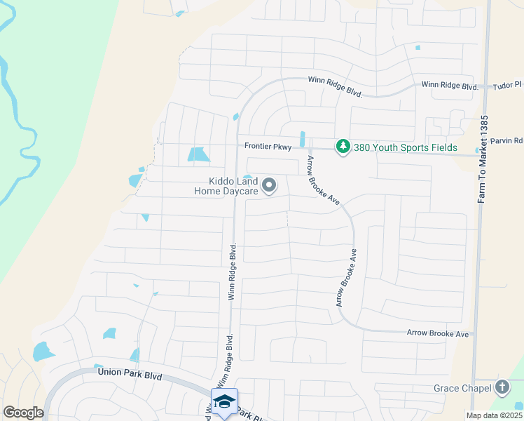 map of restaurants, bars, coffee shops, grocery stores, and more near 1224 Rosebush Road in Aubrey
