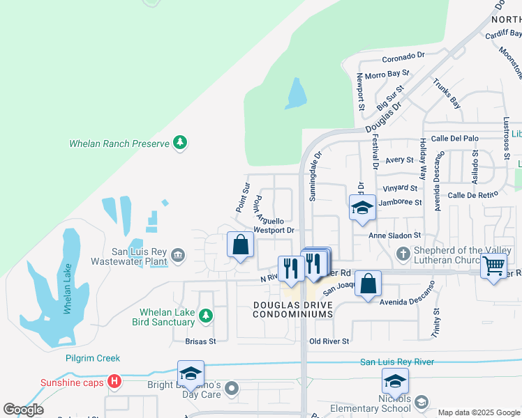 map of restaurants, bars, coffee shops, grocery stores, and more near 753 Point Arguello in Oceanside