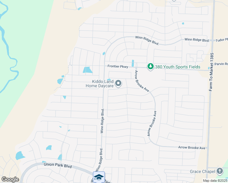 map of restaurants, bars, coffee shops, grocery stores, and more near 1224 Rosebush Road in Aubrey