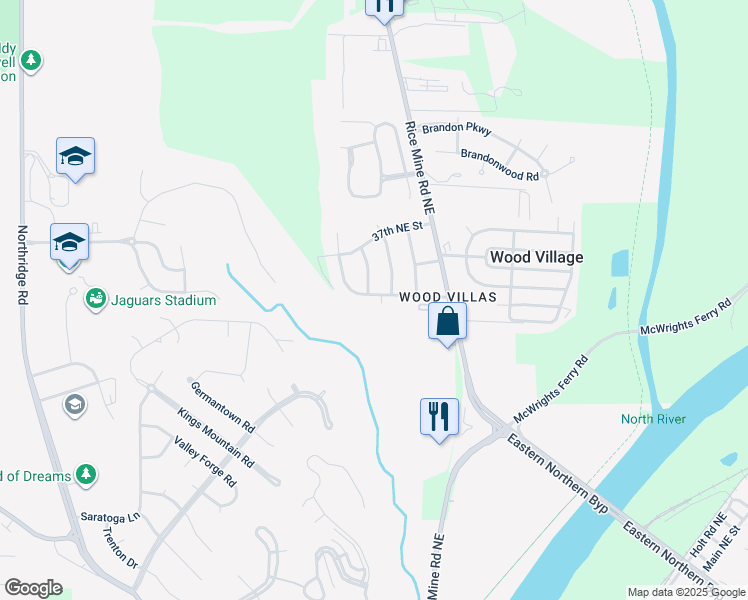 map of restaurants, bars, coffee shops, grocery stores, and more near 1703 35th Street Northeast in Tuscaloosa
