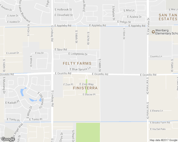 map of restaurants, bars, coffee shops, grocery stores, and more near 1101 East Blue Spruce Lane in Gilbert