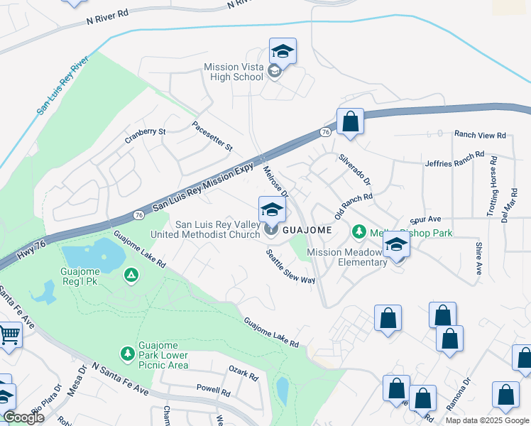 map of restaurants, bars, coffee shops, grocery stores, and more near 5500 Avenida Pacifica Way in Oceanside