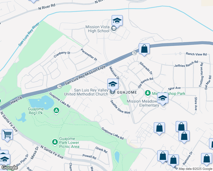map of restaurants, bars, coffee shops, grocery stores, and more near 5500 Avenida Pacifica Way in Oceanside