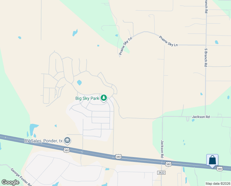 map of restaurants, bars, coffee shops, grocery stores, and more near Unnamed Road in Krum
