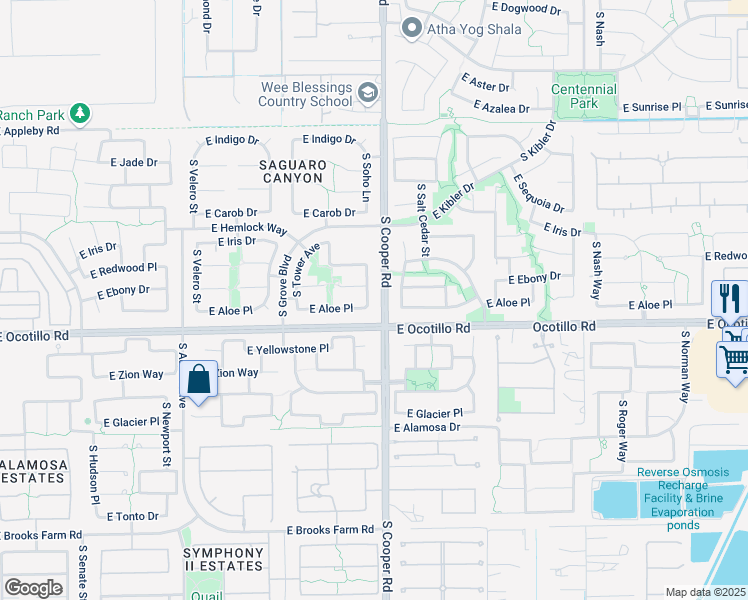 map of restaurants, bars, coffee shops, grocery stores, and more near 3927 South Soho Lane in Chandler