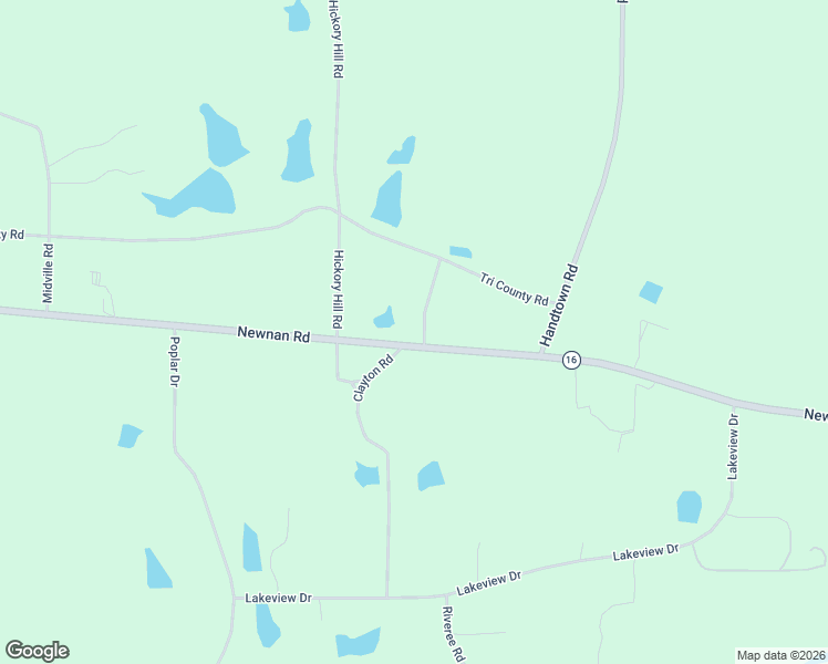 map of restaurants, bars, coffee shops, grocery stores, and more near 6475 Newnan Road in Brooks