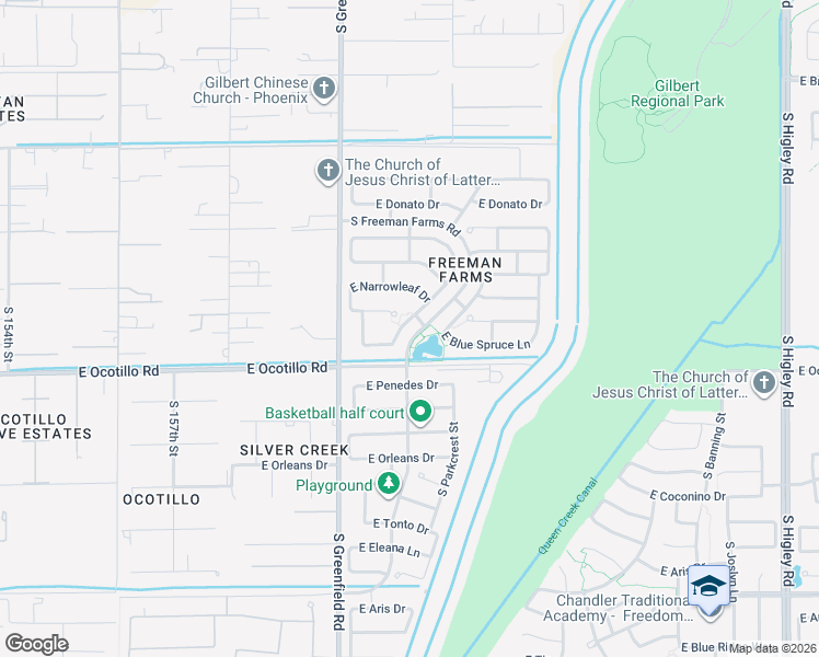 map of restaurants, bars, coffee shops, grocery stores, and more near 5525 South Cardinal Street in Gilbert