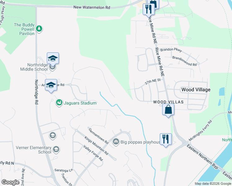 map of restaurants, bars, coffee shops, grocery stores, and more near 3511 Windy Ridge in Tuscaloosa