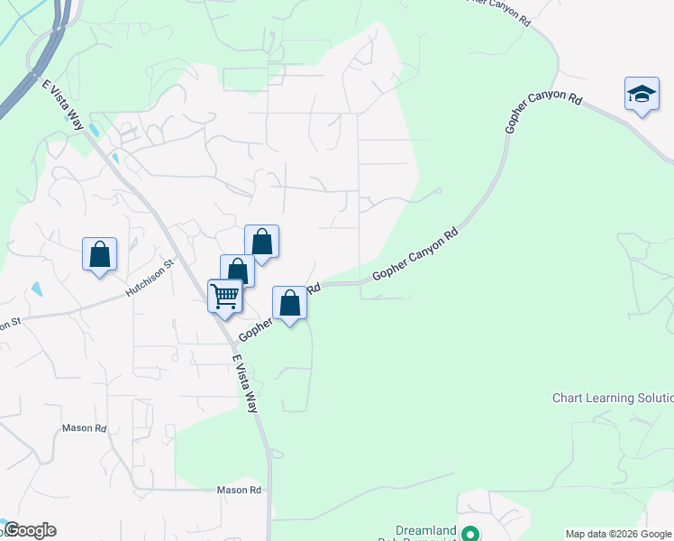map of restaurants, bars, coffee shops, grocery stores, and more near 2918 Fairview Drive in Vista