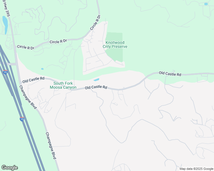 map of restaurants, bars, coffee shops, grocery stores, and more near 9006 Old Castle Road in Valley Center
