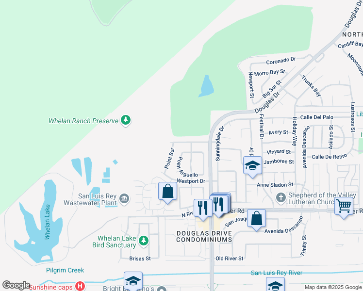 map of restaurants, bars, coffee shops, grocery stores, and more near 4412 Point Degada in Oceanside