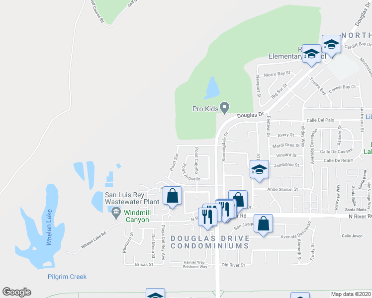 map of restaurants, bars, coffee shops, grocery stores, and more near 4412 Point Degada in Oceanside