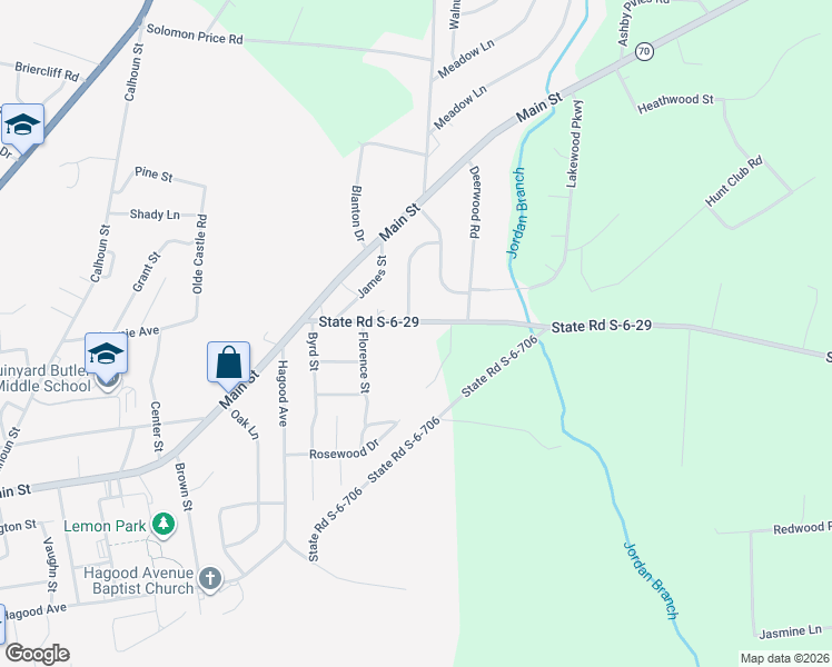 map of restaurants, bars, coffee shops, grocery stores, and more near 244 Galilee Rd in Barnwell