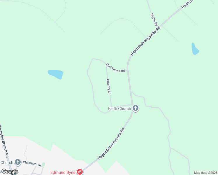 map of restaurants, bars, coffee shops, grocery stores, and more near 142-163 Country Lane in Hephzibah