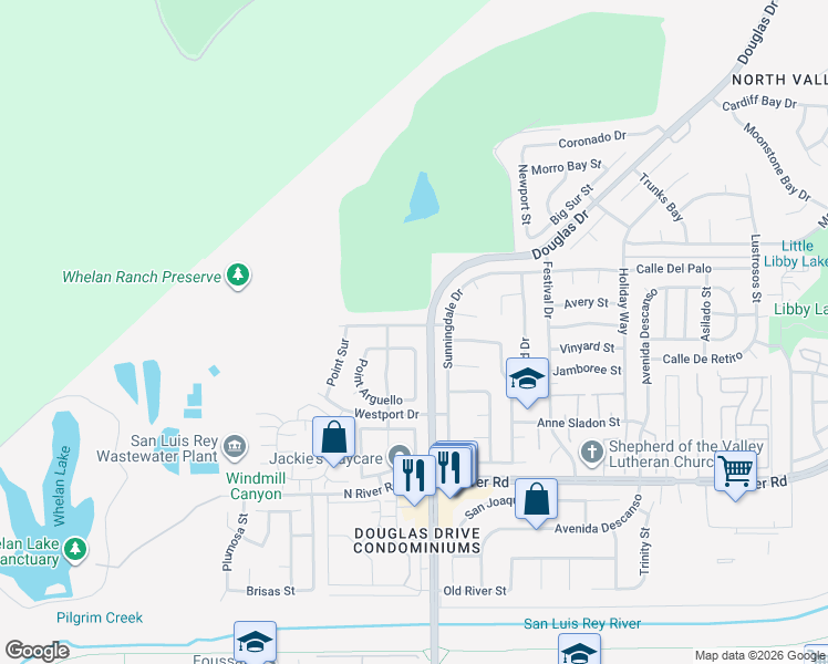 map of restaurants, bars, coffee shops, grocery stores, and more near 4441 Point Degada in Oceanside