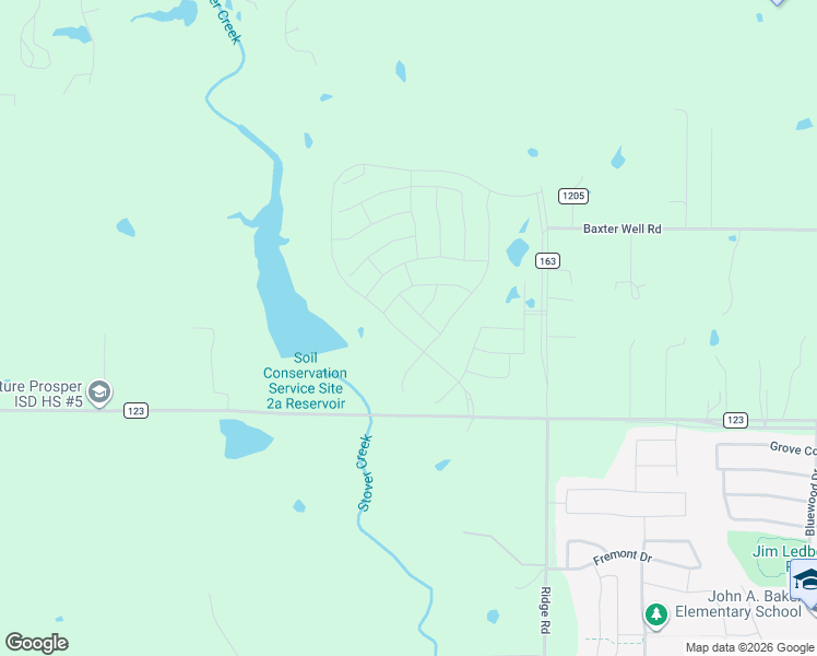 map of restaurants, bars, coffee shops, grocery stores, and more near 4220 Gladewater Avenue in McKinney