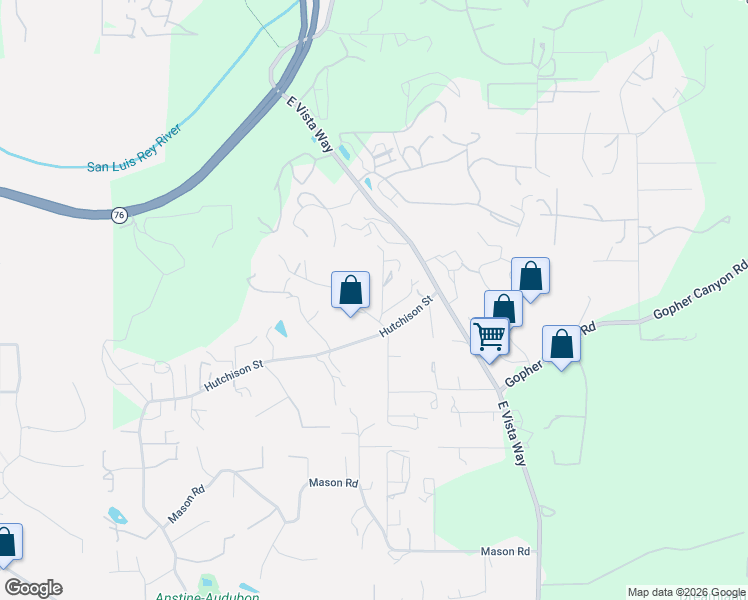 map of restaurants, bars, coffee shops, grocery stores, and more near 3153 Blackwell Drive in Vista