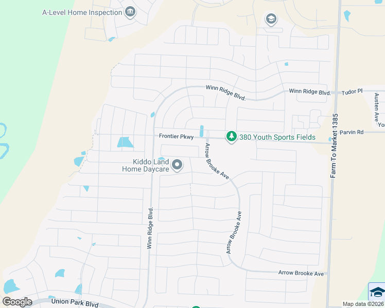 map of restaurants, bars, coffee shops, grocery stores, and more near 1309 Morning Ridge Trail in Aubrey