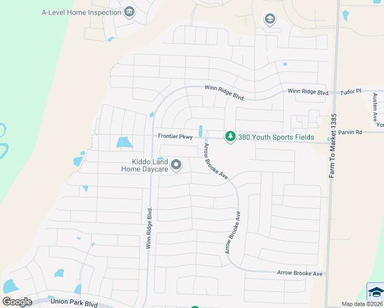 map of restaurants, bars, coffee shops, grocery stores, and more near 1309 Morning Ridge Trail in Aubrey