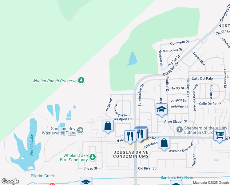 map of restaurants, bars, coffee shops, grocery stores, and more near 4412 Point Degada in Oceanside