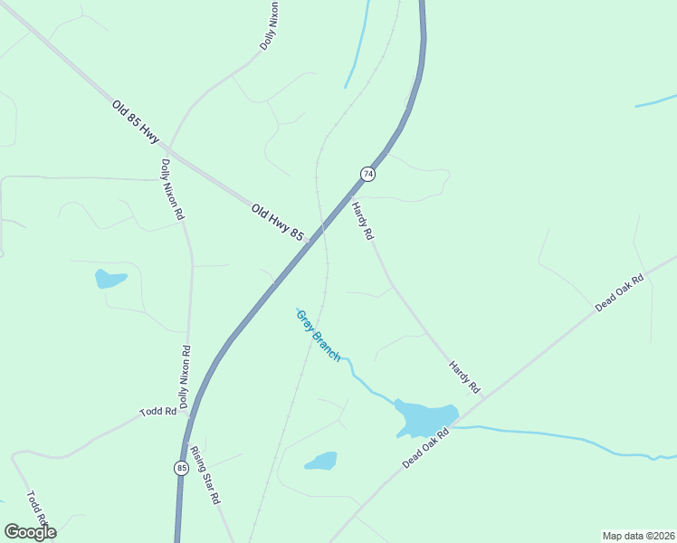 map of restaurants, bars, coffee shops, grocery stores, and more near 117 Hardy Road in Senoia