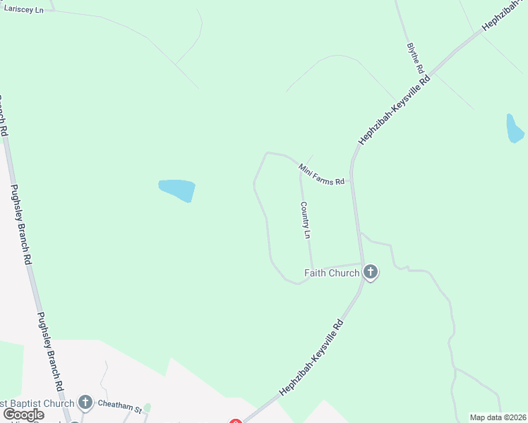 map of restaurants, bars, coffee shops, grocery stores, and more near 394 Mini Farms Road in Hephzibah