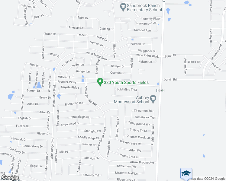 map of restaurants, bars, coffee shops, grocery stores, and more near 1601 Berry Ridge Trail in Cross Roads