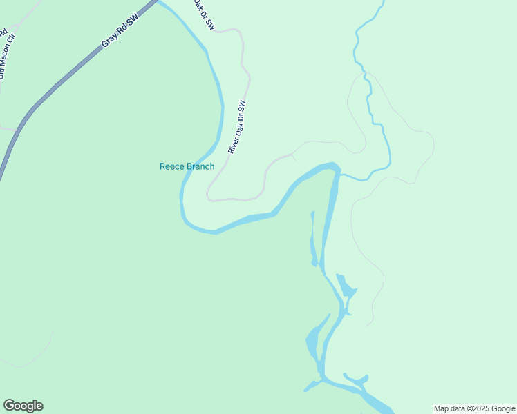 map of restaurants, bars, coffee shops, grocery stores, and more near 216 River Oak Drive Southwest in Eatonton