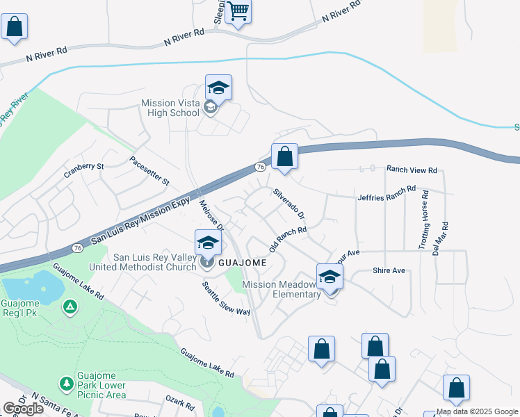 map of restaurants, bars, coffee shops, grocery stores, and more near 5655 Tumbleweed Way in Oceanside
