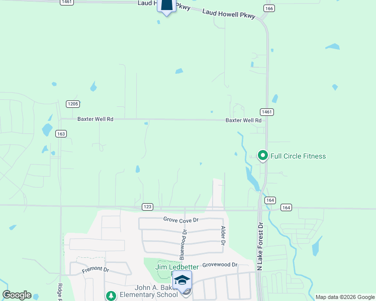 map of restaurants, bars, coffee shops, grocery stores, and more near 5513 Baxter Well Rd in McKinney