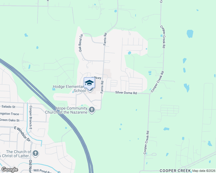 map of restaurants, bars, coffee shops, grocery stores, and more near 2517 White Rock Road in Denton