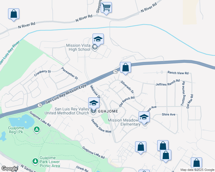 map of restaurants, bars, coffee shops, grocery stores, and more near 1469 Sundance Way in Oceanside