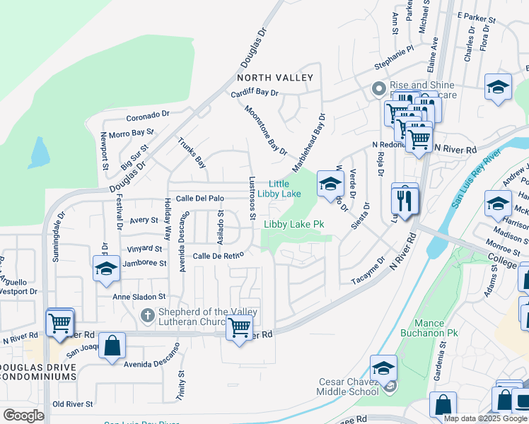 map of restaurants, bars, coffee shops, grocery stores, and more near 522 Calle Montecito in Oceanside