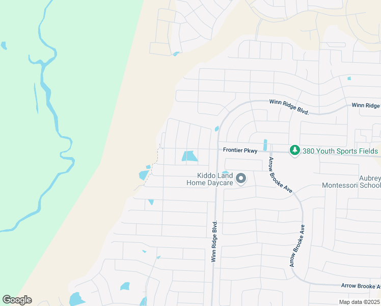 map of restaurants, bars, coffee shops, grocery stores, and more near 2601 Wayne Avenue in Aubrey