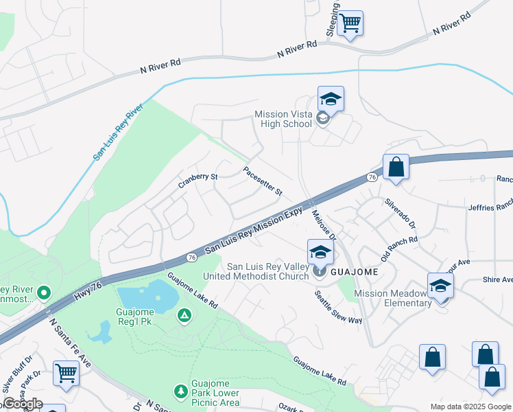 map of restaurants, bars, coffee shops, grocery stores, and more near 5540 Starlight Avenue in Oceanside