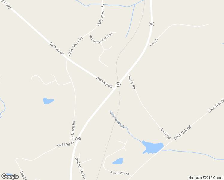 map of restaurants, bars, coffee shops, grocery stores, and more near 2957 Highway 85 in Senoia