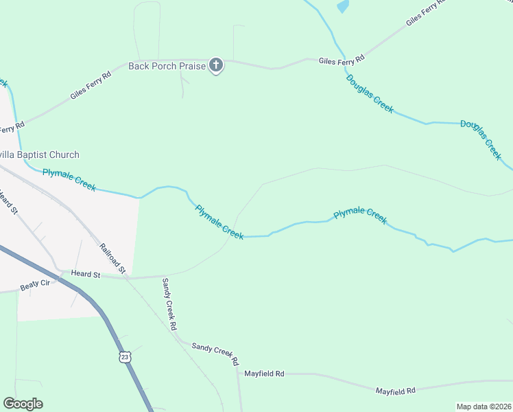 map of restaurants, bars, coffee shops, grocery stores, and more near 201 Douglas Creek Road in Flovilla