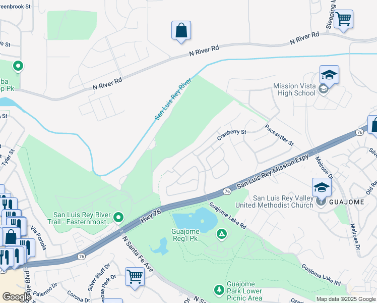 map of restaurants, bars, coffee shops, grocery stores, and more near 5384 Gooseberry Way in Oceanside