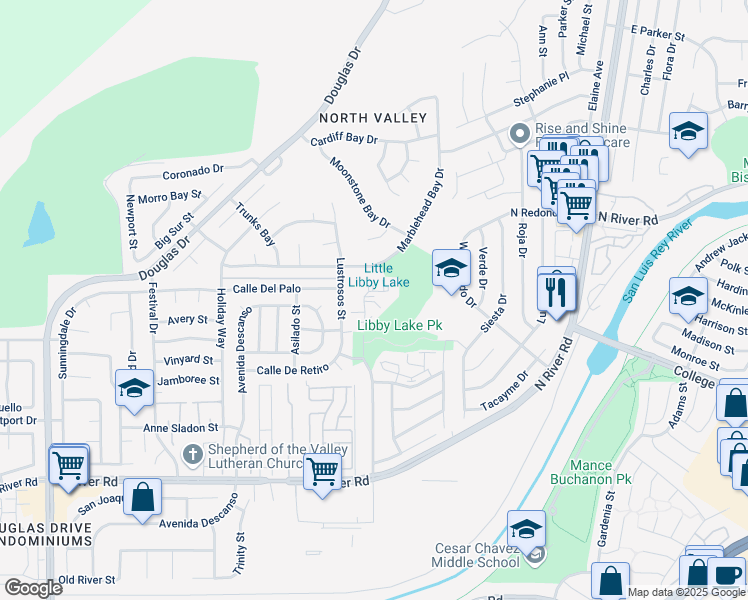 map of restaurants, bars, coffee shops, grocery stores, and more near in Oceanside