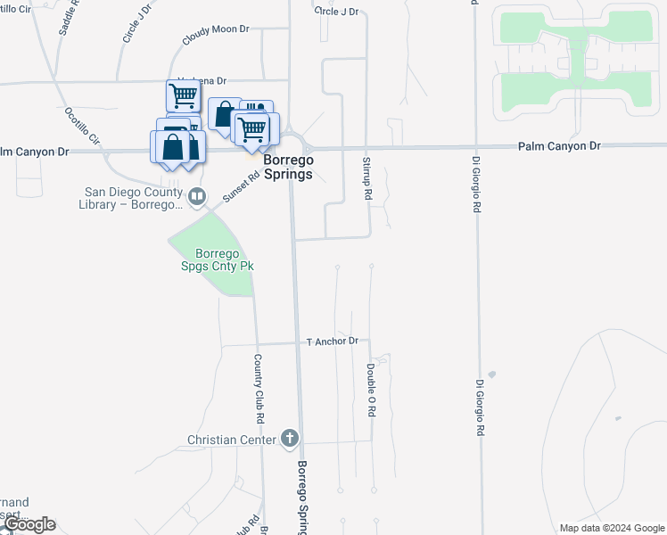 map of restaurants, bars, coffee shops, grocery stores, and more near in Borrego Springs