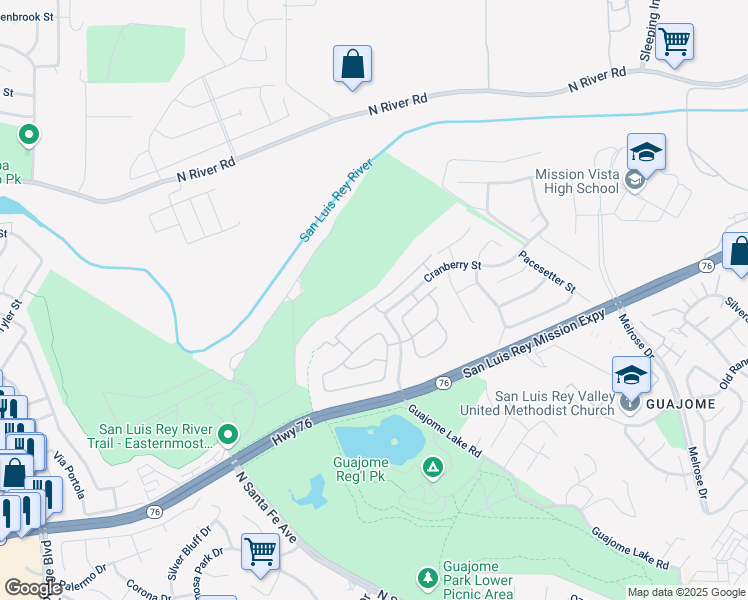 map of restaurants, bars, coffee shops, grocery stores, and more near 5384 Gooseberry Way in Oceanside