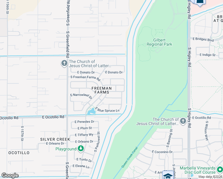 map of restaurants, bars, coffee shops, grocery stores, and more near 2696 East Lodgepole Drive in Gilbert