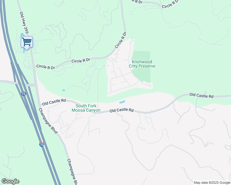 map of restaurants, bars, coffee shops, grocery stores, and more near 8739 Gracilior Place in Escondido