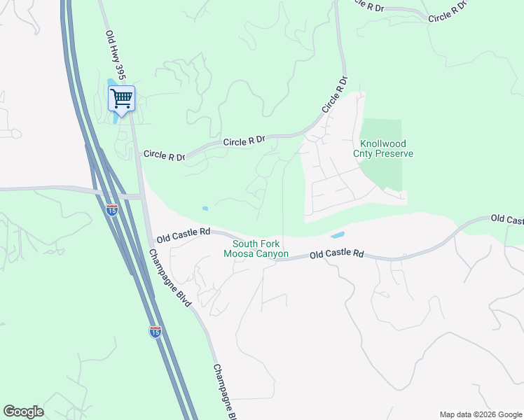 map of restaurants, bars, coffee shops, grocery stores, and more near 29595 Circle R Greens Drive in Escondido