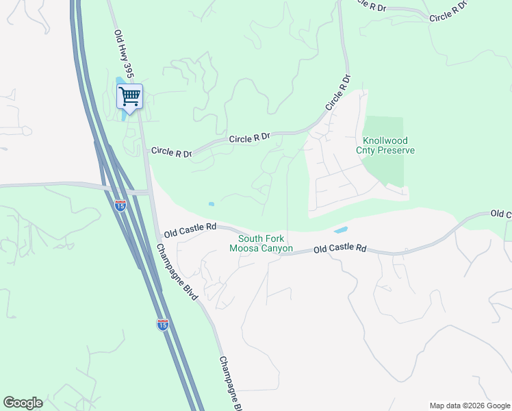 map of restaurants, bars, coffee shops, grocery stores, and more near 29595 Circle R Greens Drive in Escondido