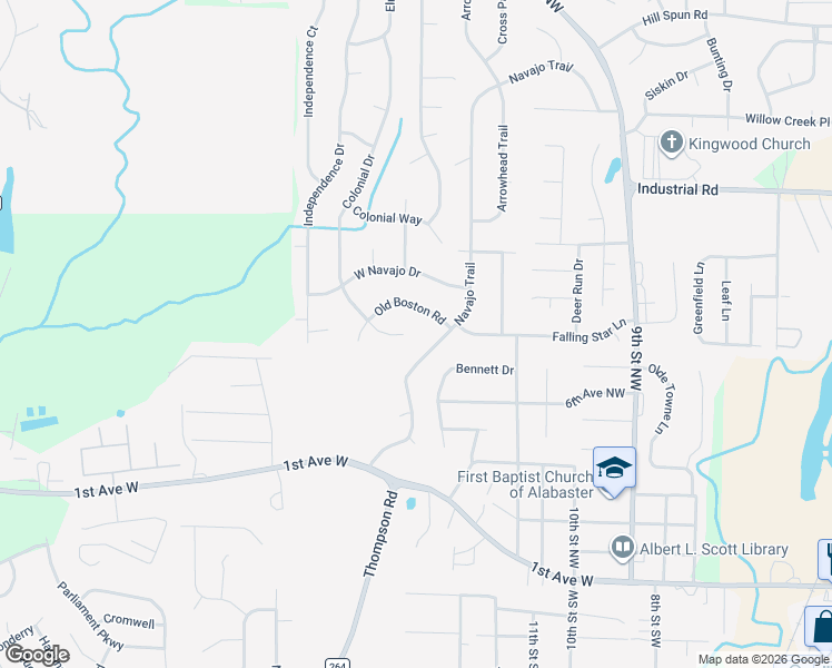 map of restaurants, bars, coffee shops, grocery stores, and more near 704 Colonial Drive in Alabaster