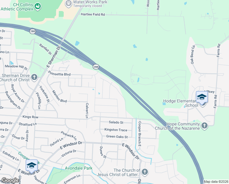 map of restaurants, bars, coffee shops, grocery stores, and more near 4008 Mill Run Road in Denton