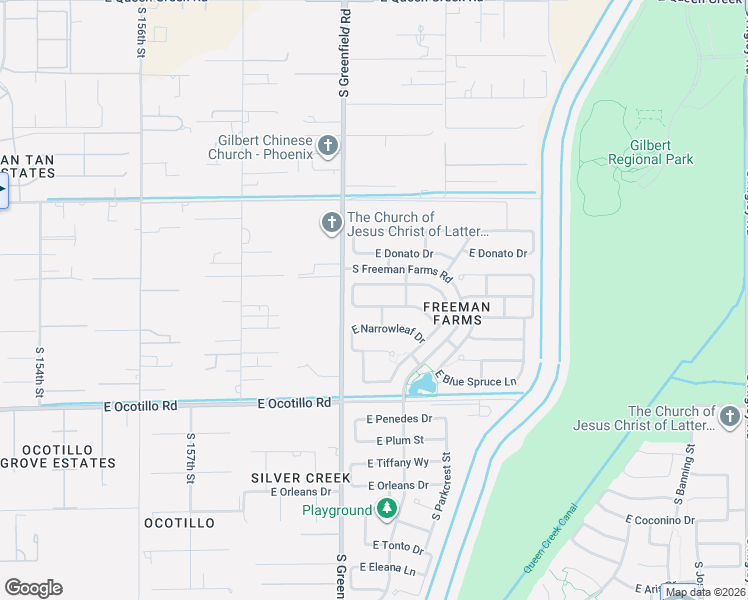 map of restaurants, bars, coffee shops, grocery stores, and more near 2469 East Lodgepole Drive in Gilbert